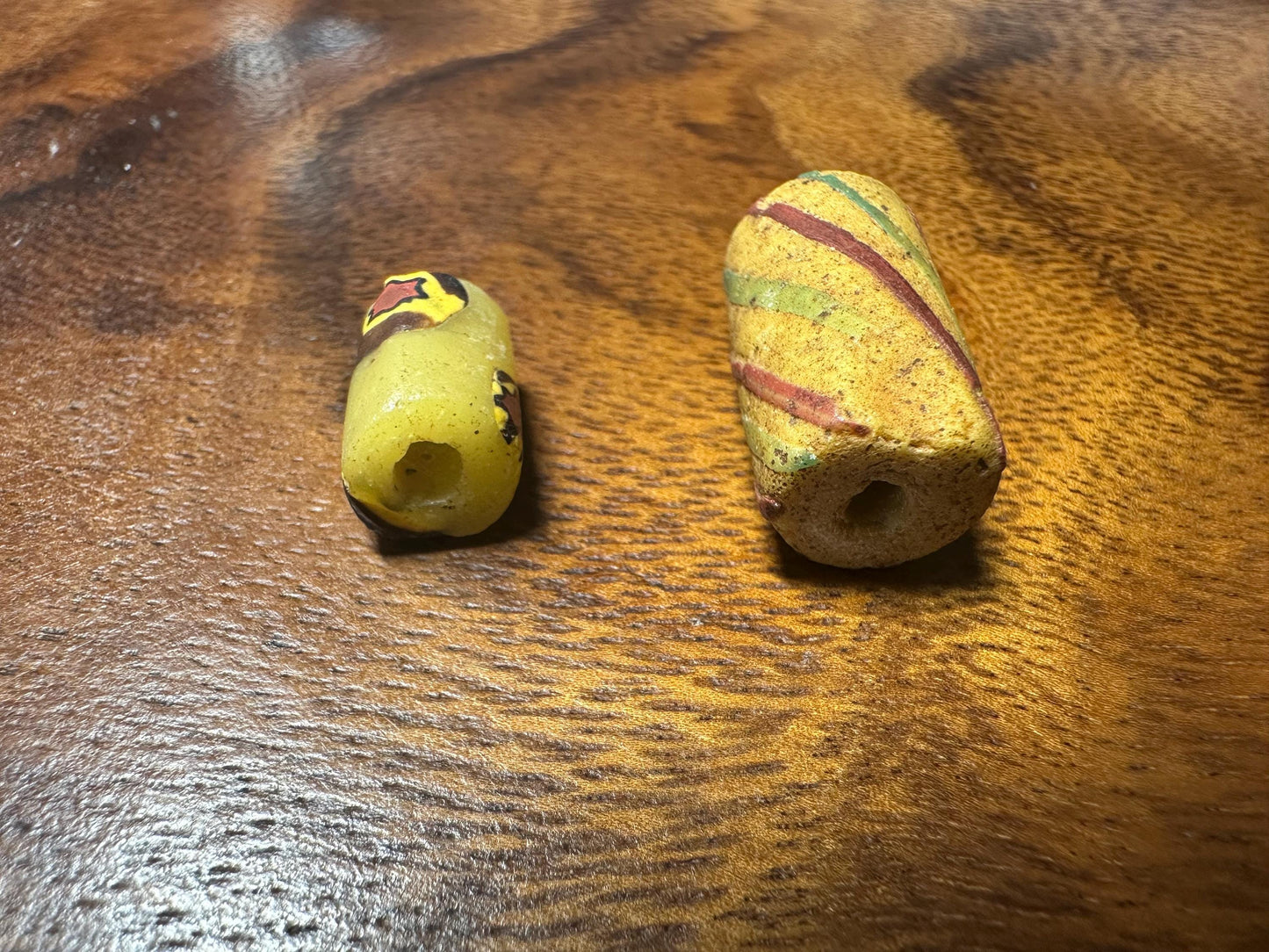 2 Pics Vintage Millefiori Beads from Africa  Authentic Venetian Trade Beads for Jewelry Makers