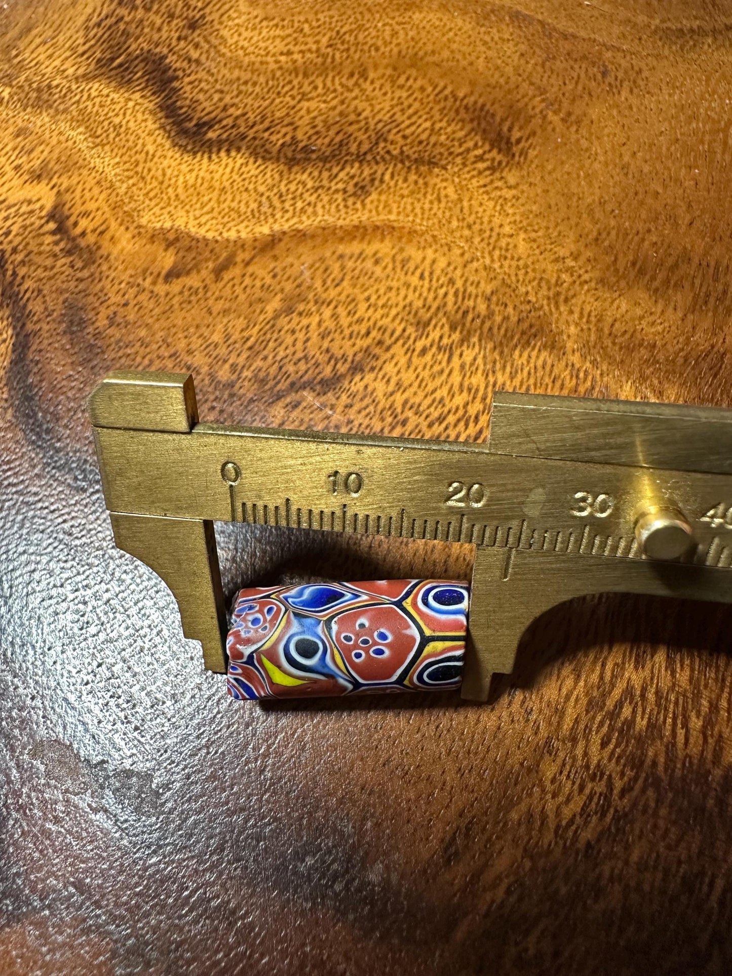 2 Pics Antique Venetian Glass Beads  Millefiori African Trade Beads for Beading Projects