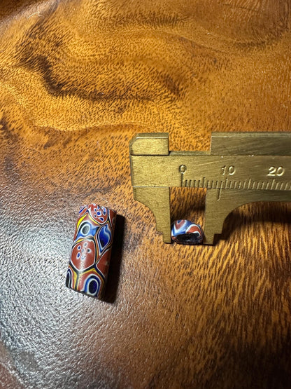 2 Pics Antique Venetian Glass Beads  Millefiori African Trade Beads for Beading Projects