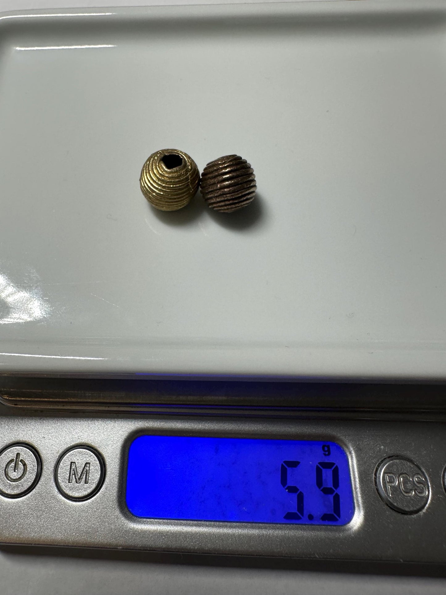 Handmade African Brass Round Beads: Ashanti Tribal Jewelry