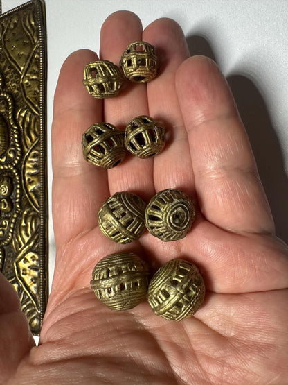 Handmade Brass Cage Beads: African Tribal Jewelry Design
