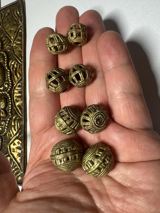 Handmade Brass Cage Beads: African Tribal Jewelry Design