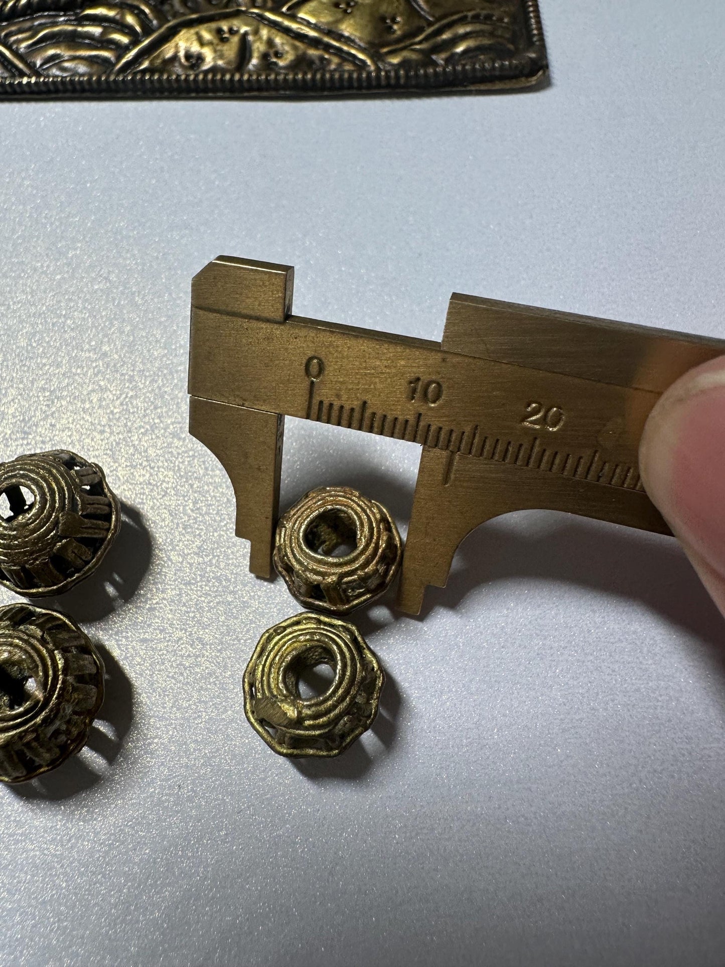 Handmade Brass Cage Beads: African Tribal Jewelry Design