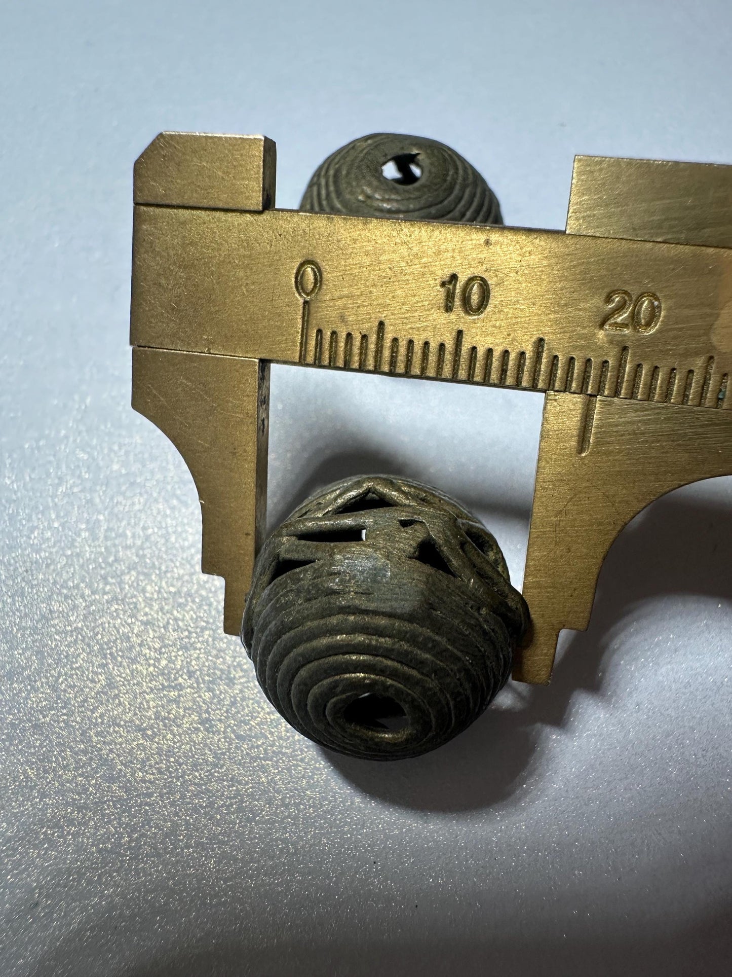 Handmade African Brass Beads: Tribal Lost Wax Jewelry (2-Piece Set)