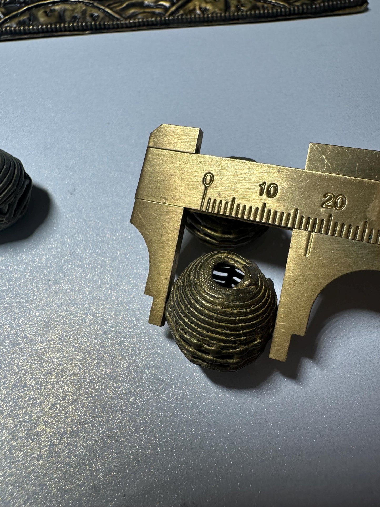 Handmade African Brass Beads: Tribal Lost Wax Jewelry (2-Piece Set)