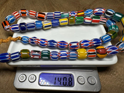 Rainbow Tribal Necklace | Authentic Nepalese Chevron Beads| Artisan Ethnic Jewelry for Festival Wear