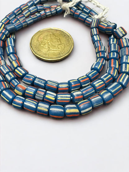 Java Glass Spacer Beads: Indonesian Striped Beads for Jewelry Making