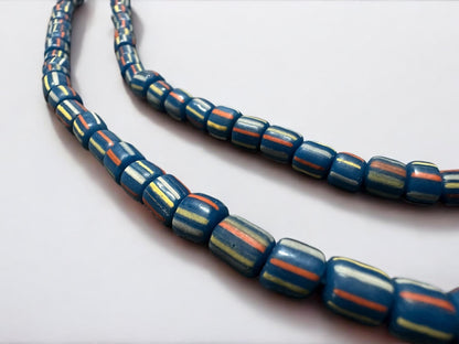 Java Glass Spacer Beads: Indonesian Striped Beads for Jewelry Making