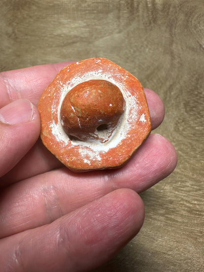 Greek-Style Medusa Terracotta Amulet | Octagonal Face Plaque | Ancient Mythology-Inspired Ceramic Talisman | Rustic Clay Medallion