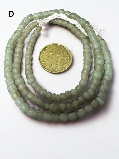 Indonesian Java Glass Beads: Handmade Rustic Spacer Beads