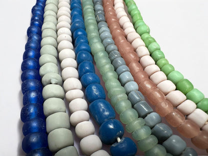 Handmade Java Glass Beads: Assorted Colors, Rustic Tribal Jewelry