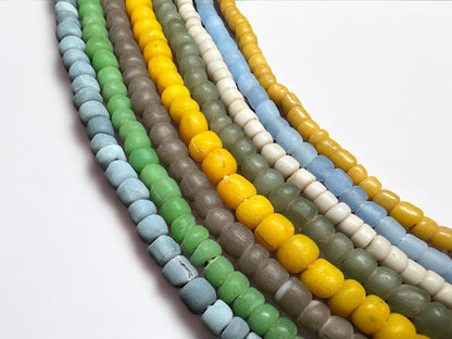 Indonesian Java Glass Beads: Handmade Rustic Spacer Beads