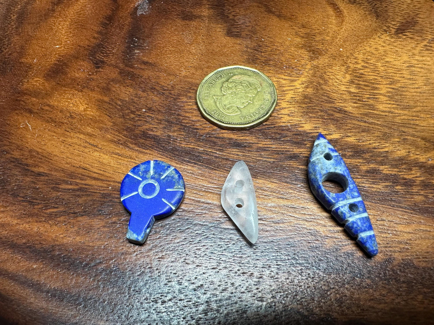 Gemstone Amulets for Jewelry  Tribal Style Carved Lapis, Jade, Agate  15 Piece Pendant Lot