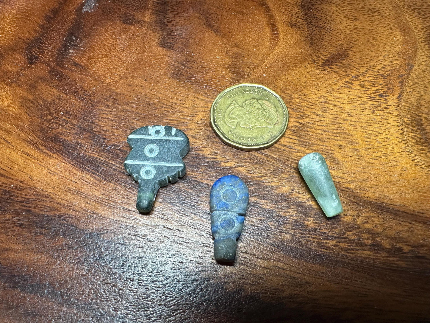 Gemstone Amulets for Jewelry  Tribal Style Carved Lapis, Jade, Agate  15 Piece Pendant Lot