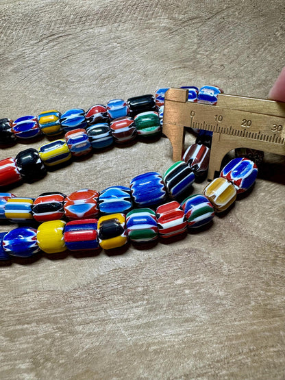 Vibrant Boho-Chic Necklace | Handknotted Nepalese Chevron Bead Masterpiece | Festival Ready Ethnic Statement Jewelry