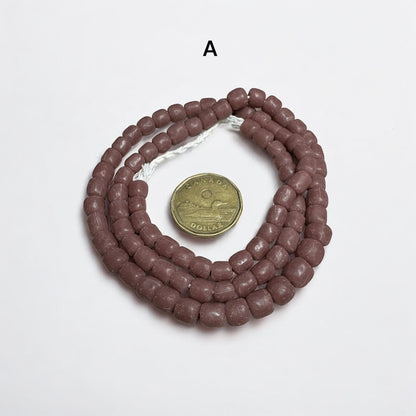 Rustic Java Glass Beads: Muted Pink, Neutral Boho Jewelry Supplies