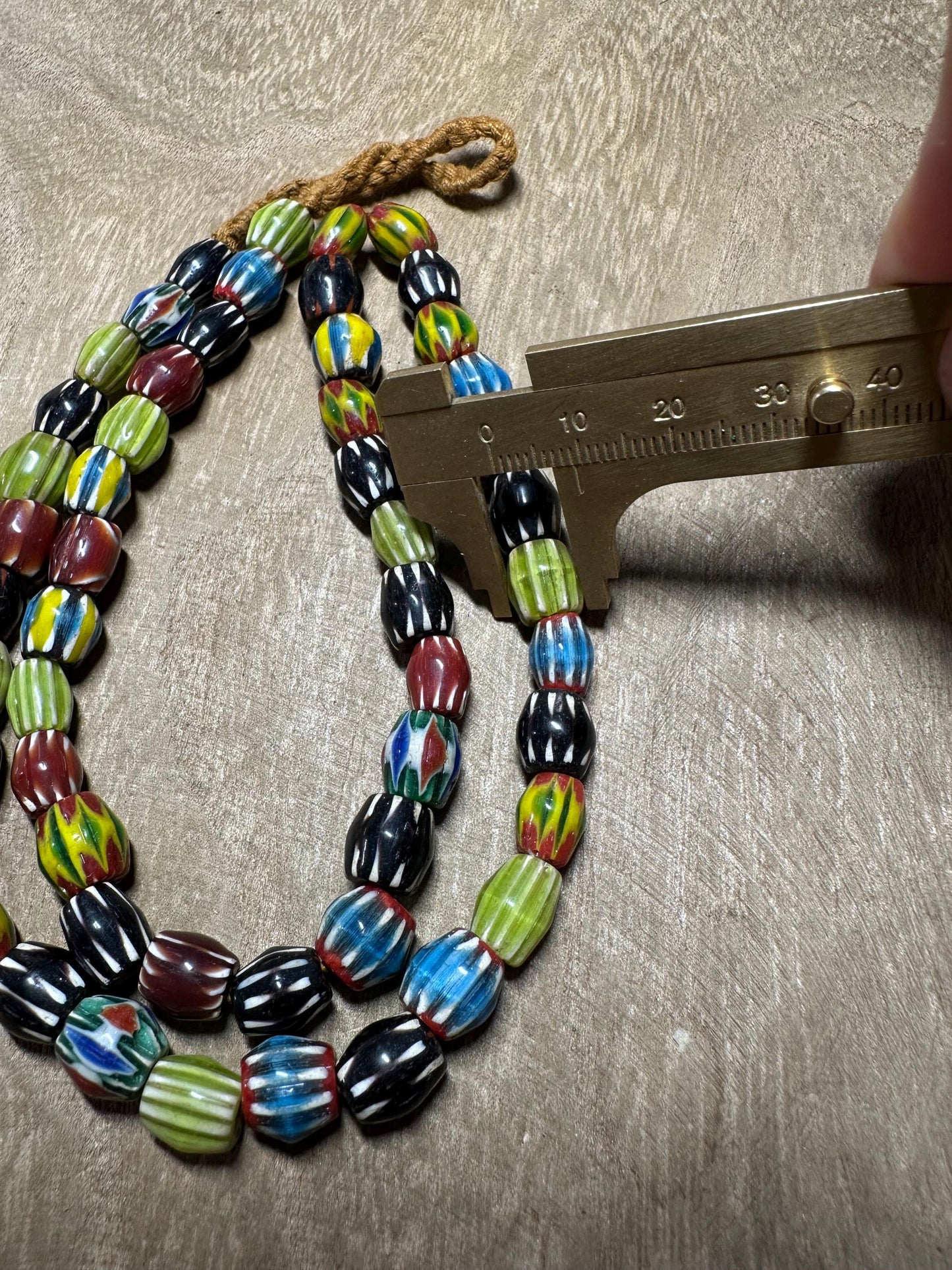 Handmade Nepal Chevron Glass Beads: Colorful Tribal Jewelry Supplies