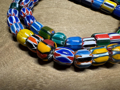 Rainbow Tribal Necklace | Authentic Nepalese Chevron Beads| Artisan Ethnic Jewelry for Festival Wear