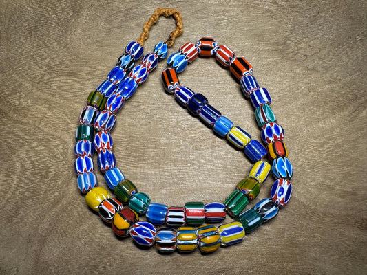Rainbow Tribal Necklace | Authentic Nepalese Chevron Beads| Artisan Ethnic Jewelry for Festival Wear