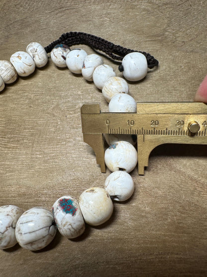 Naga Conch Shell Mala Beads: Nepalese Prayer Beads for Jewelry Making