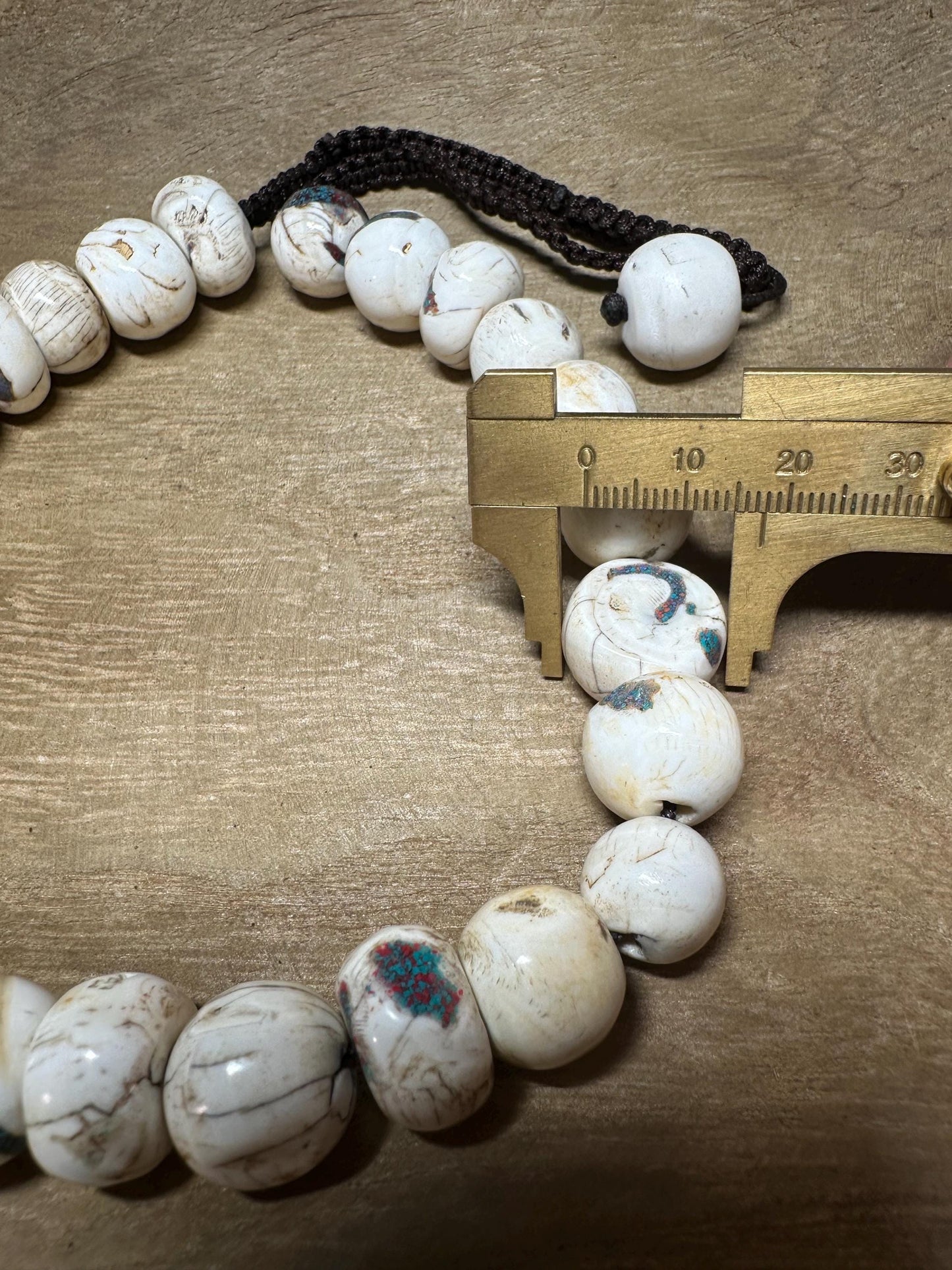 Naga Conch Shell Mala Beads: Nepalese Prayer Beads for Jewelry Making