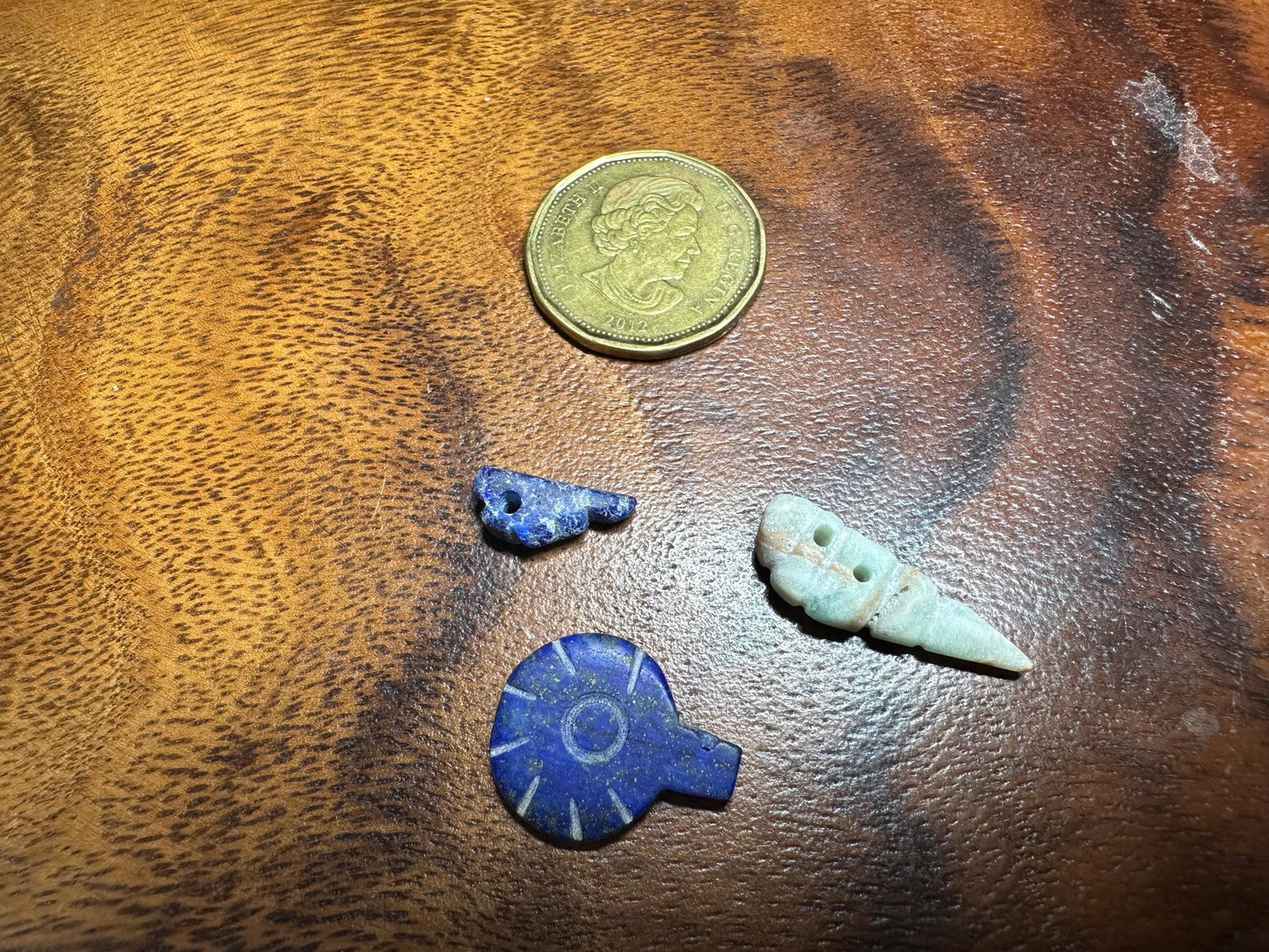 Rustic Gemstone Amulet Collection  15 Hand Carved Jade, Agate, Lapis Beads for Jewelry Crafts