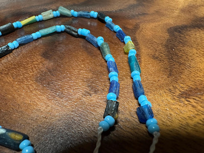 Rare Ancient Roman Glass Beads: Mixed Color Afghani Strand