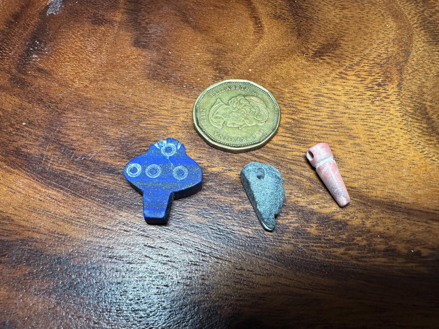 Gemstone Amulets for Jewelry  Tribal Style Carved Lapis, Jade, Agate  15 Piece Pendant Lot