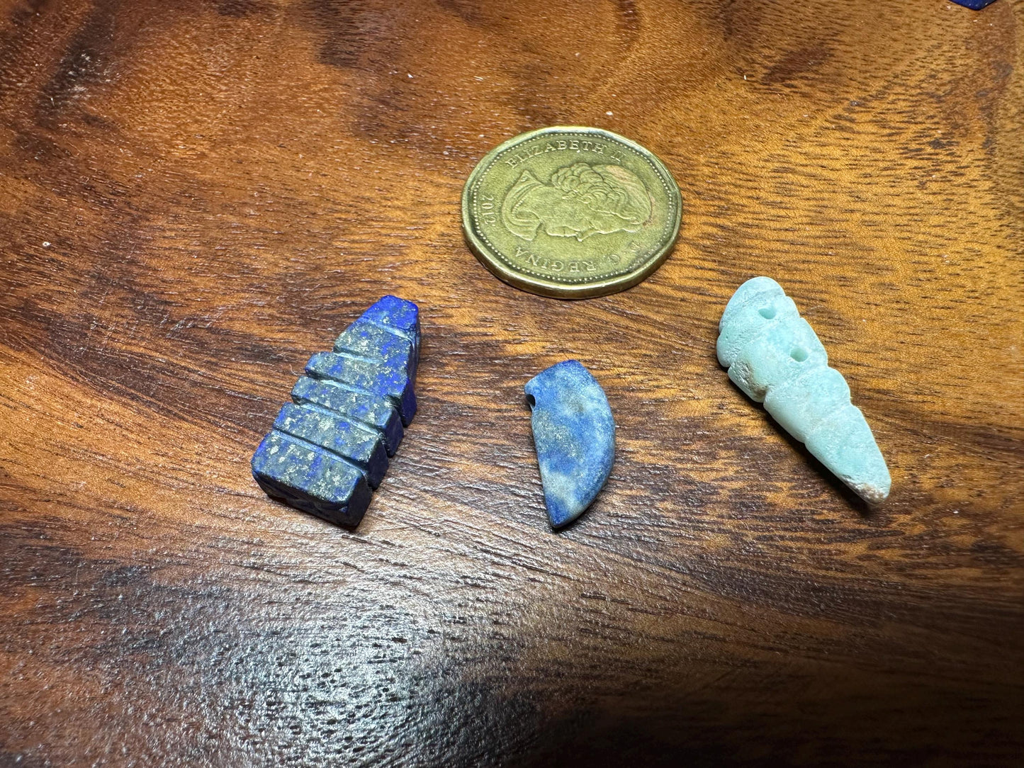 Gemstone Amulets for Jewelry  Tribal Style Carved Lapis, Jade, Agate  15 Piece Pendant Lot