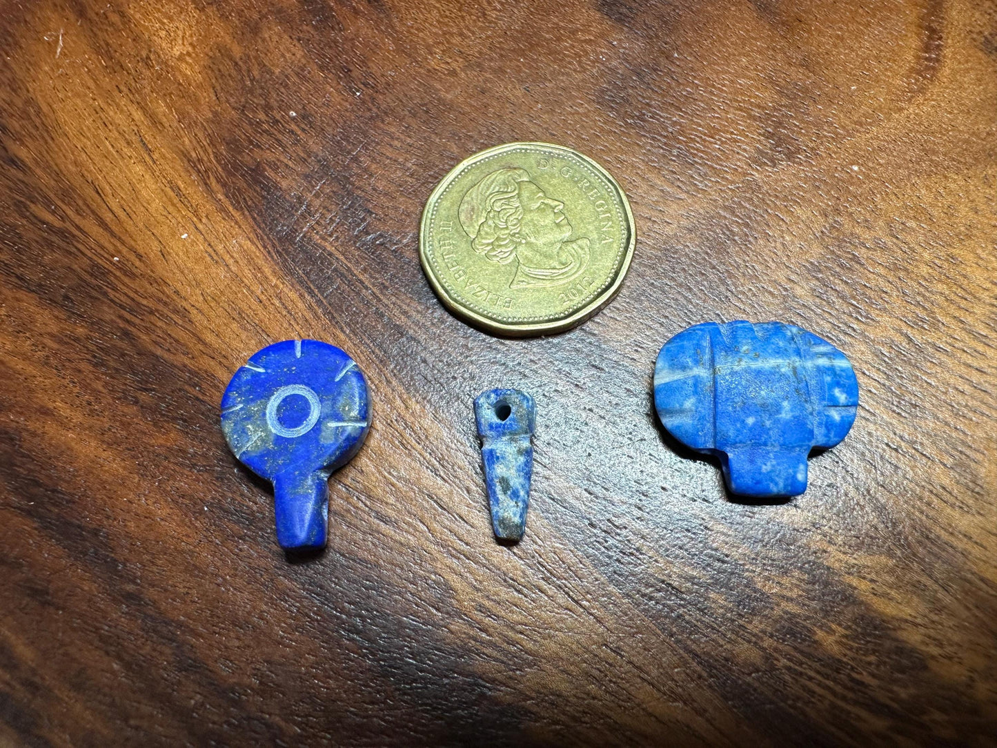 15 Tribal Amulets  Carved Gemstone Lot in Lapis, Jade, and Agate  Unique Craft Beads