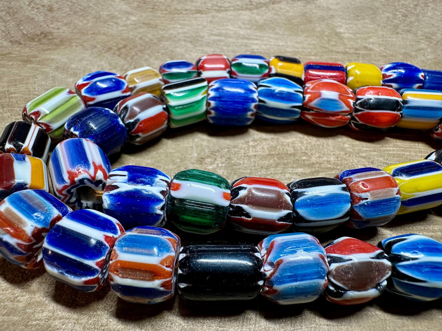 Vibrant Boho-Chic Necklace | Handknotted Nepalese Chevron Bead Masterpiece | Festival Ready Ethnic Statement Jewelry