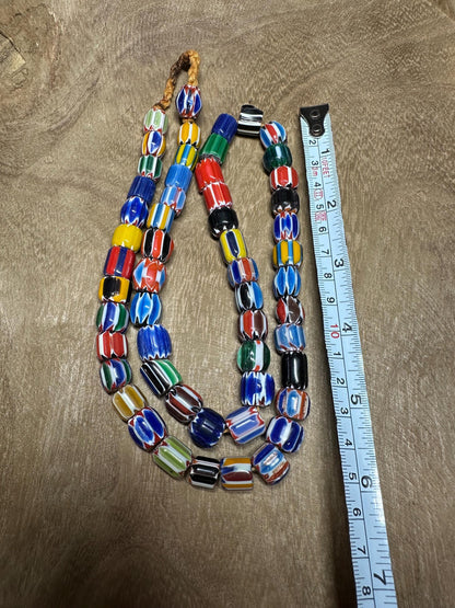 Vibrant Boho-Chic Necklace | Handknotted Nepalese Chevron Bead Masterpiece | Festival Ready Ethnic Statement Jewelry