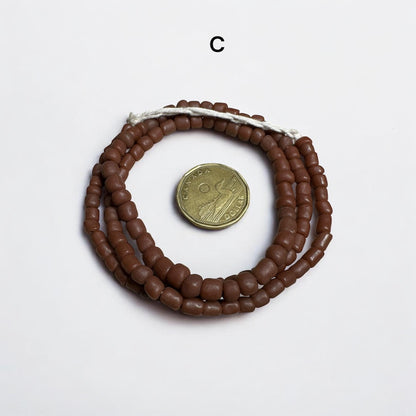 Rustic Java Glass Beads: Muted Pink, Neutral Boho Jewelry Supplies