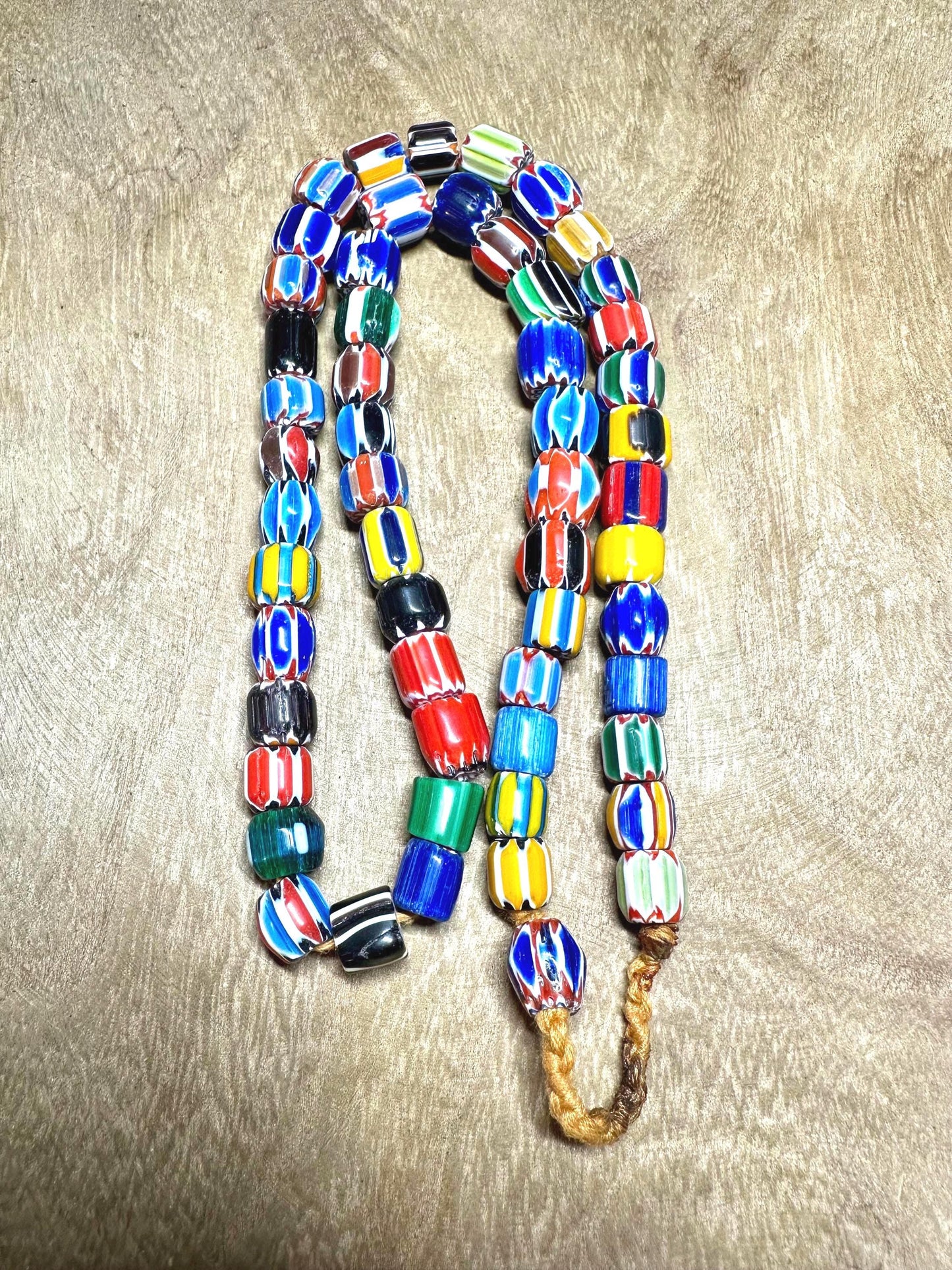 Vibrant Boho-Chic Necklace | Handknotted Nepalese Chevron Bead Masterpiece | Festival Ready Ethnic Statement Jewelry