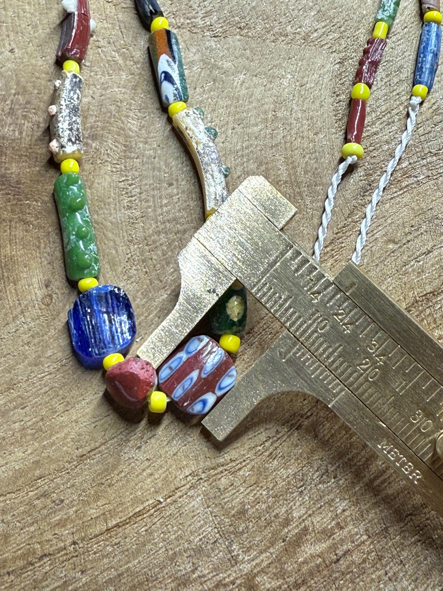 Afghani Ancient Roman Glass Beads Necklace  One of a Kind Ethnic Treasure