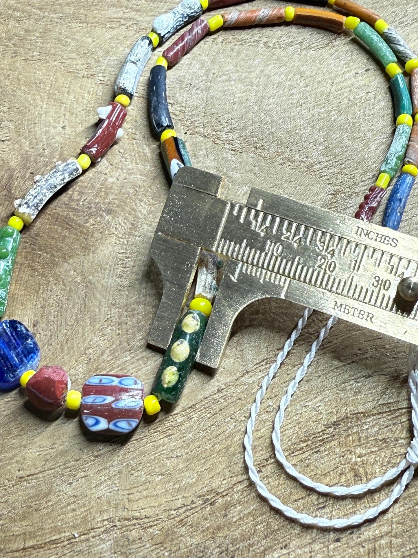 Afghani Ancient Roman Glass Beads Necklace  One of a Kind Ethnic Treasure