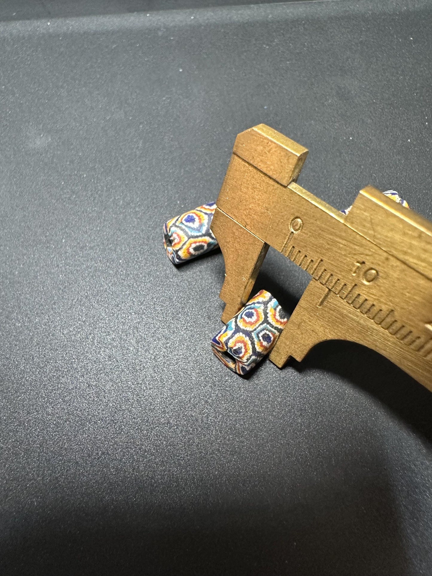 3 Pics Antique Millefiori Trade Beads | Venetian African Glass Cylinder Beads | Rare Jewelry Making Supplies