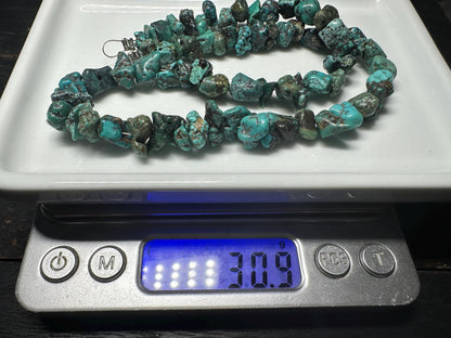 Natural Turquoise Nugget Beads: Hand-Polished Gemstone Jewelry Supplies