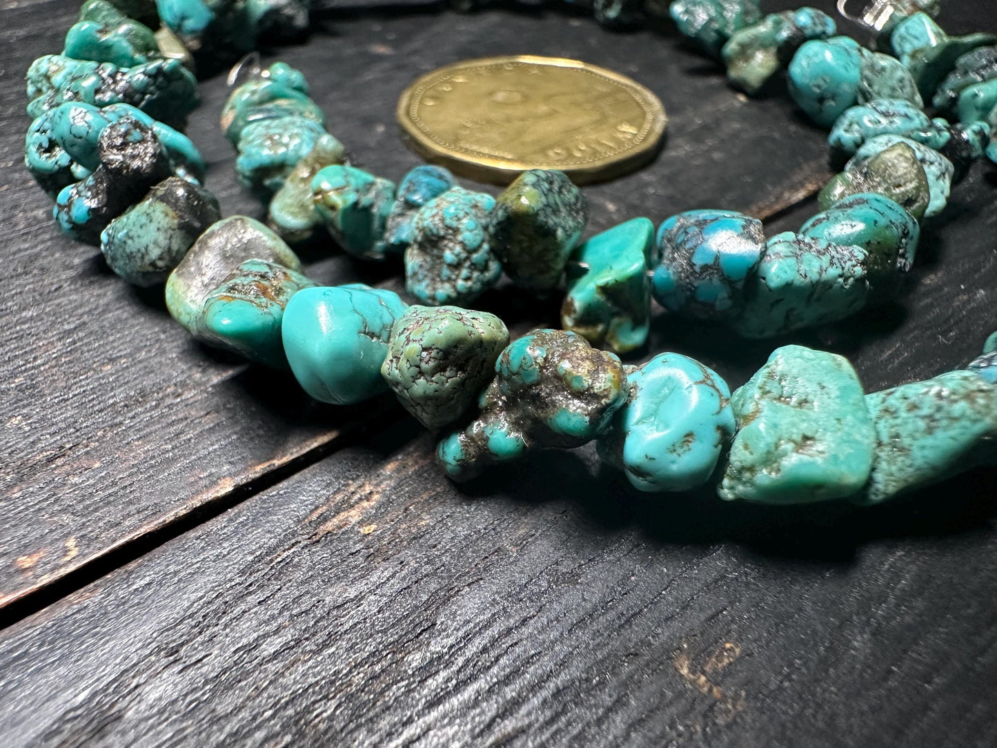 Natural Turquoise Nugget Beads: Hand-Polished Gemstone Jewelry Supplies