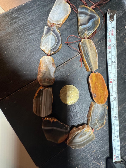 Raw Edge Agate Slice Beads: Freeform Gemstone Jewelry Making