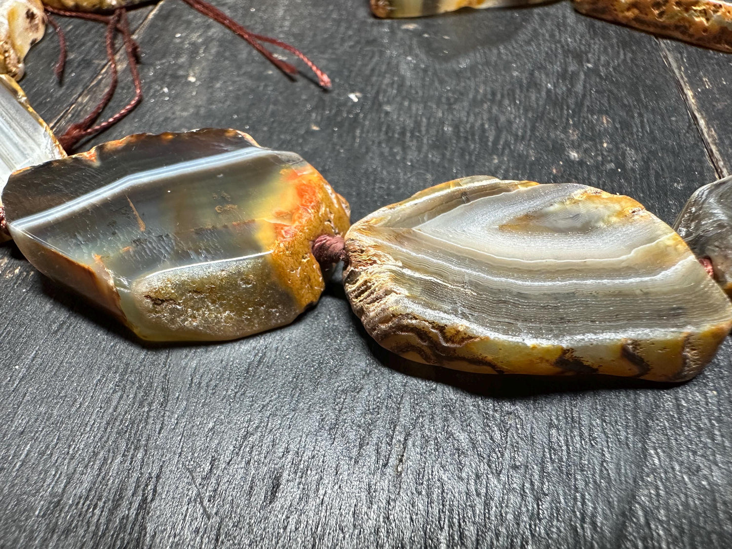 Raw Edge Agate Slice Beads: Freeform Gemstone Jewelry Making