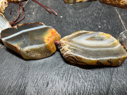 Raw Edge Agate Slice Beads: Freeform Gemstone Jewelry Making