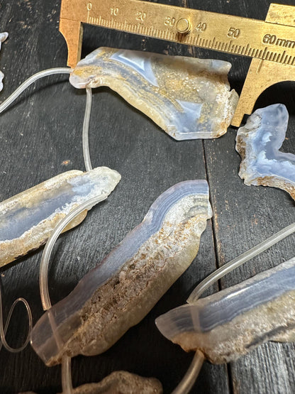 Raw Edge Agate Slice Beads: Freeform Gemstone Jewelry Making