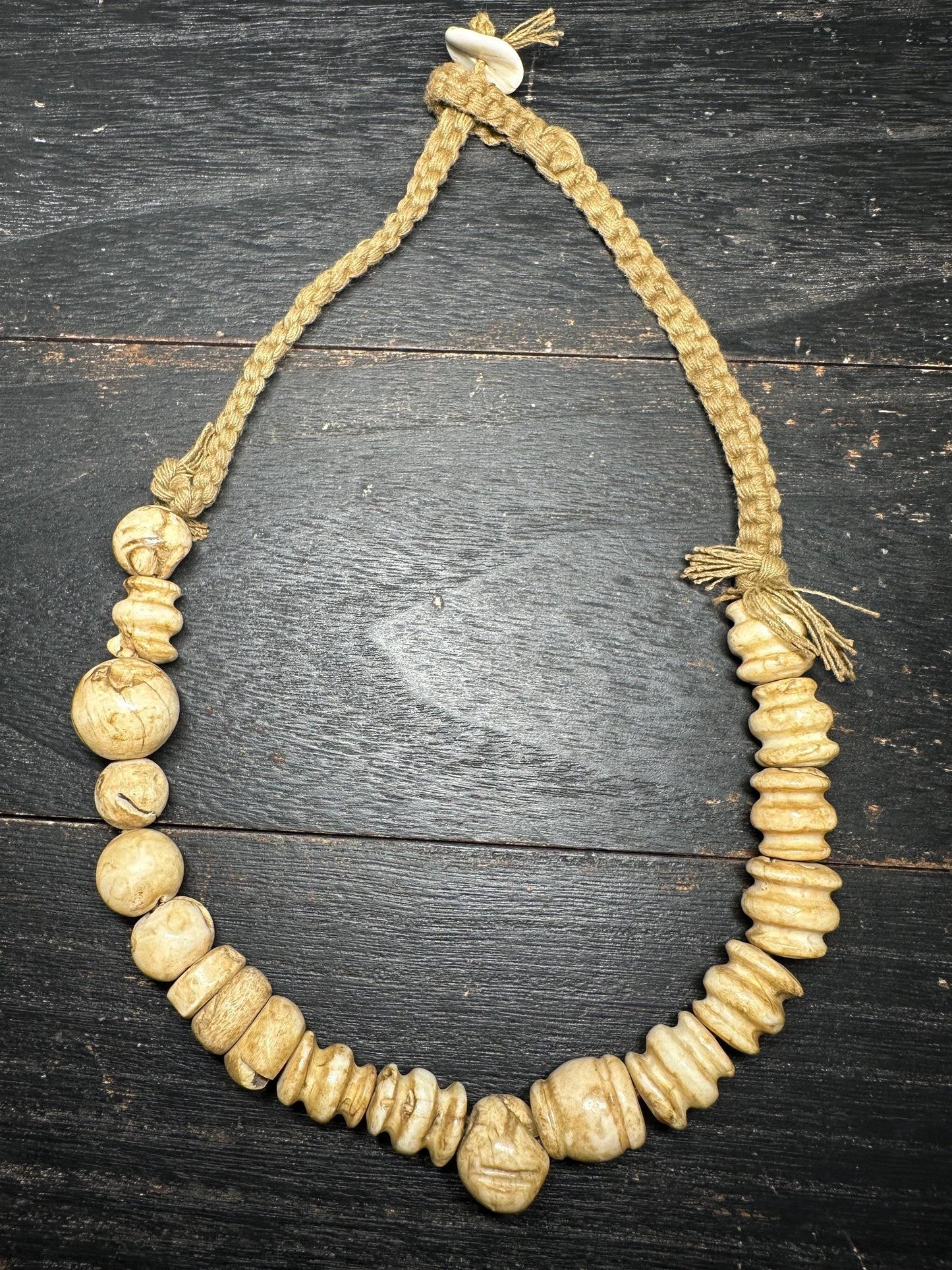 Handmade Nepal Conch Shell Necklace: Tribal Boho Jewelry