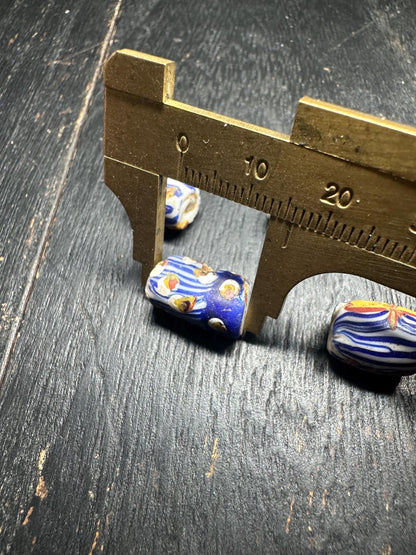 4 Pics Rare African Trade Beads  Antique Venetian Millefiori Beads for Unique Jewelry