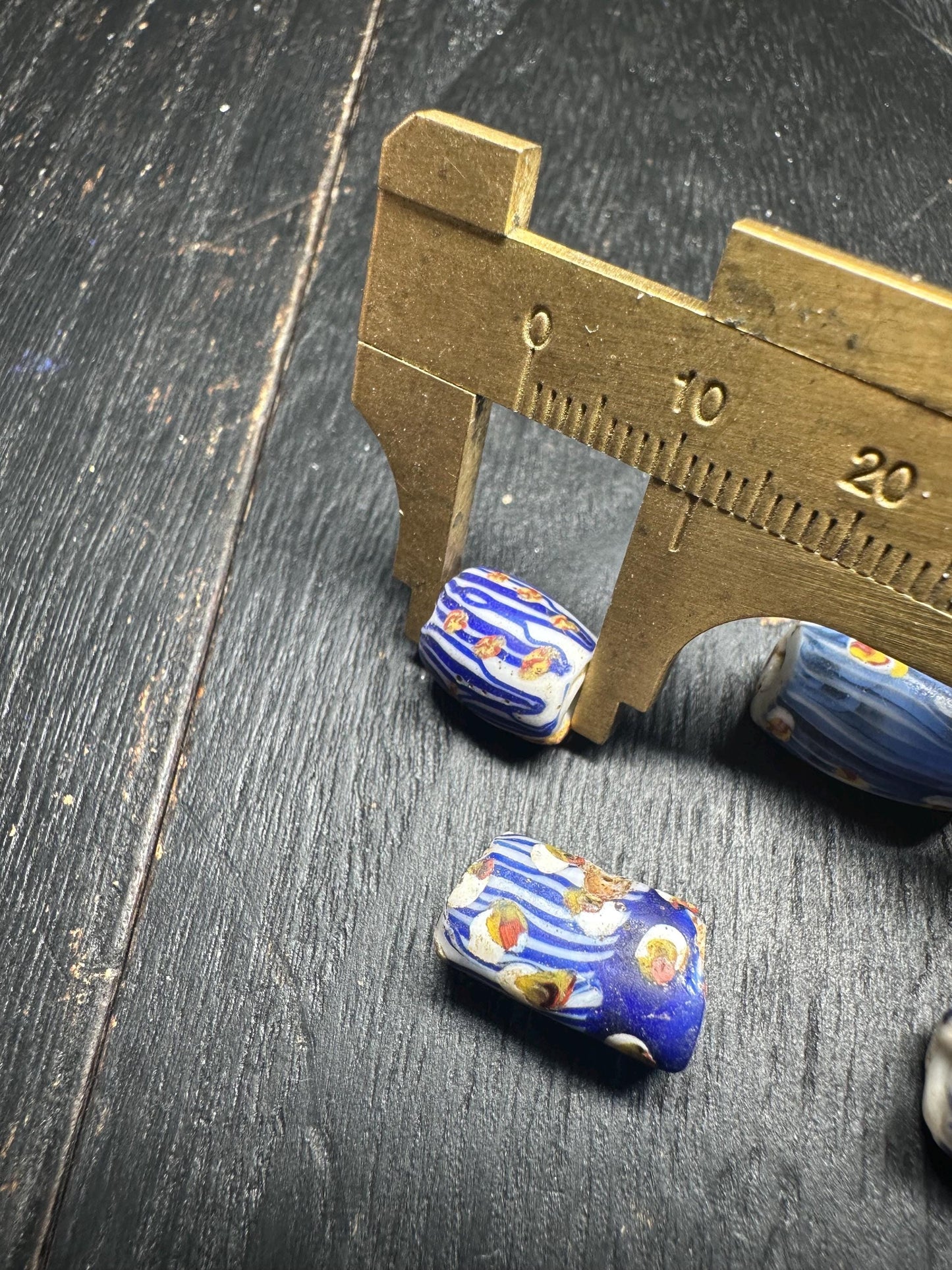 4 Pics Rare African Trade Beads  Antique Venetian Millefiori Beads for Unique Jewelry