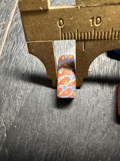 3 Pics Antique Millefiori Glass Beads  Venetian African Trade Beads for Crafts & Jewelry