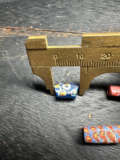 3 Pics Antique Millefiori Glass Beads  Venetian African Trade Beads for Crafts & Jewelry