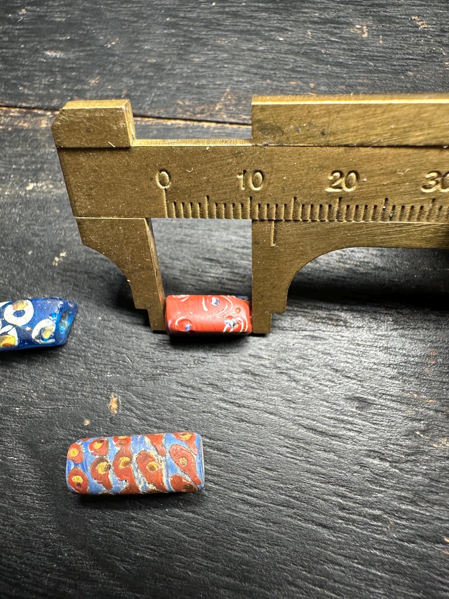 3 Pics Antique Millefiori Glass Beads  Venetian African Trade Beads for Crafts & Jewelry