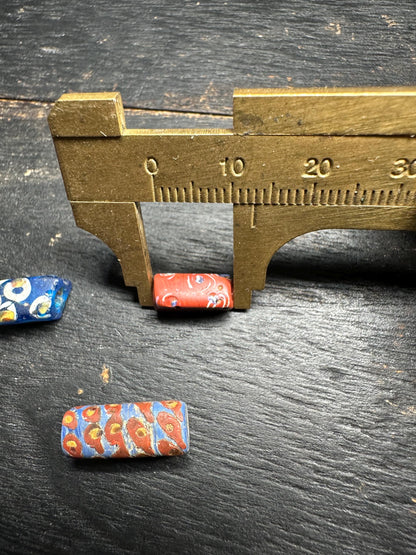 3 Pics Antique Millefiori Glass Beads  Venetian African Trade Beads for Crafts & Jewelry